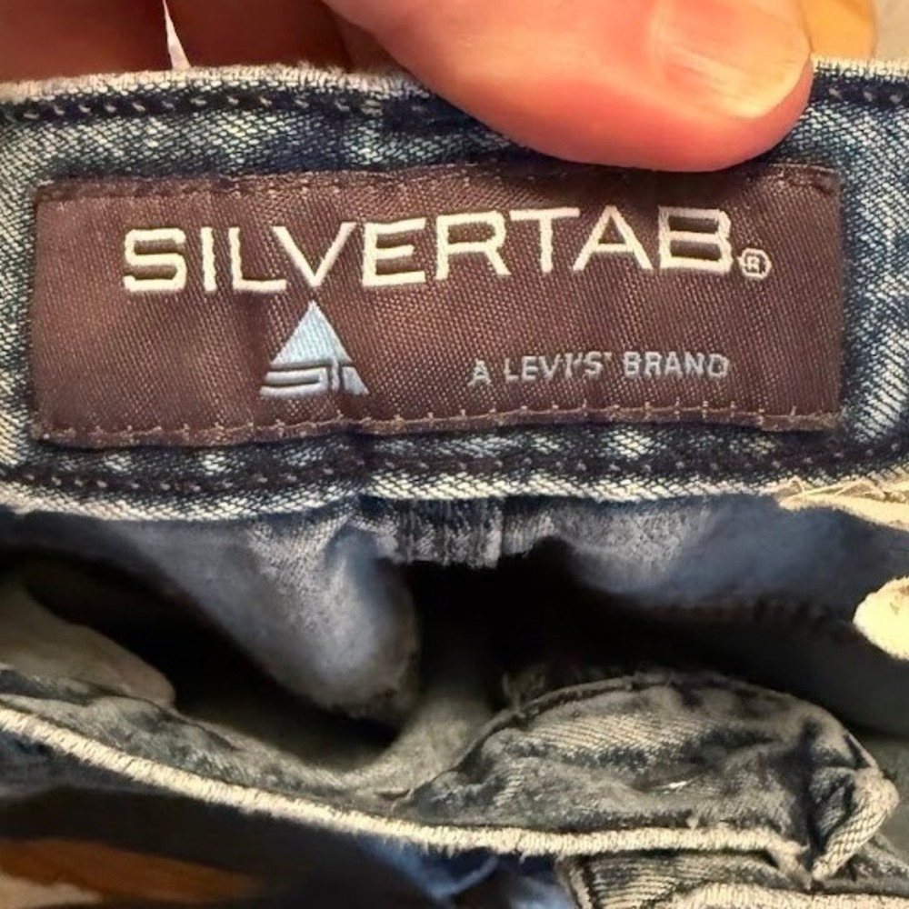 Levis SilverTab Mens Light Wash Carpenter Jeans Loose Fit Utility Denim Vintage‎ - Picture 8 of 9